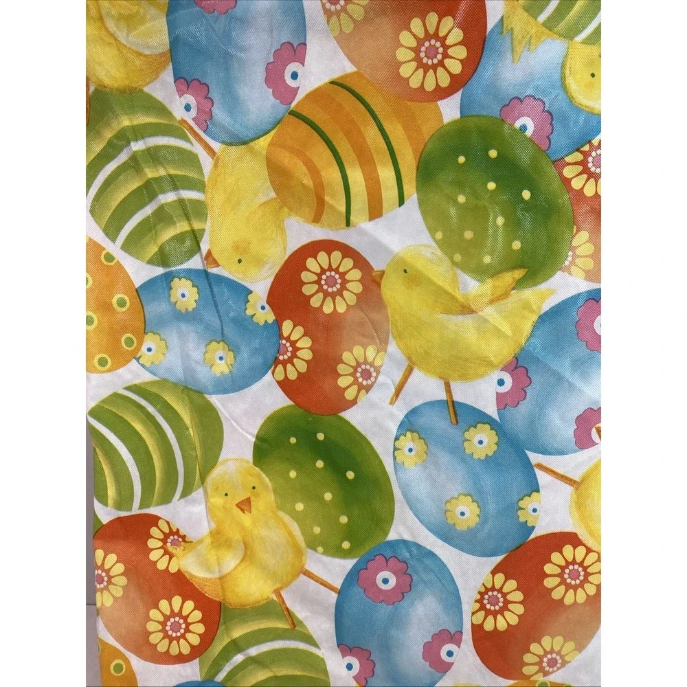 Easter Eggs & Chicks 🐥 Vinyl Flannel Backed Tablecloth‎ 68